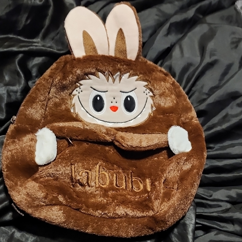 Brown Plush Labubu Backpack